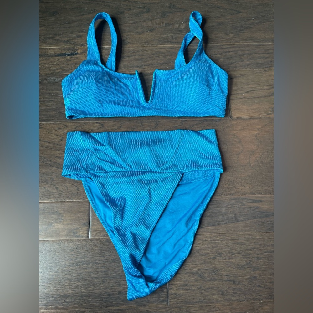 Aerie Teal Nlue High waisted Bikini